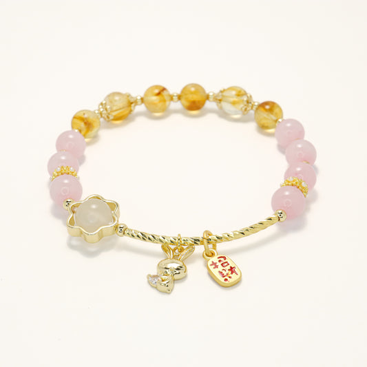 Love & Career - Rose Quartz & Citrine Bracelet