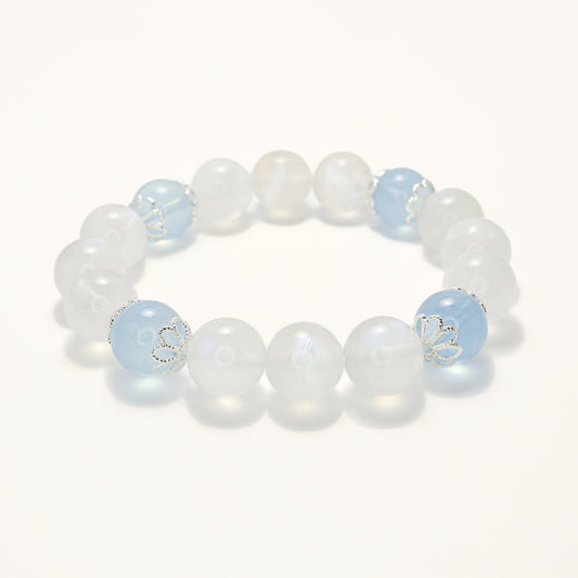 Love Aegean Sea II - Moonstone & Aquamarine Bracelet