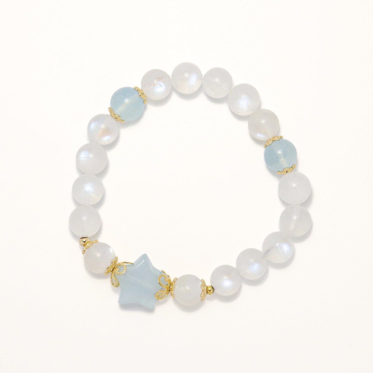 Arctic Ocean - Moonstone & Aquamarine Bracelet
