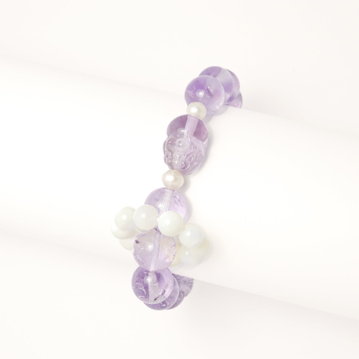 Pixiu Fantasy - Lavender Amethyst & Shell Bracelet