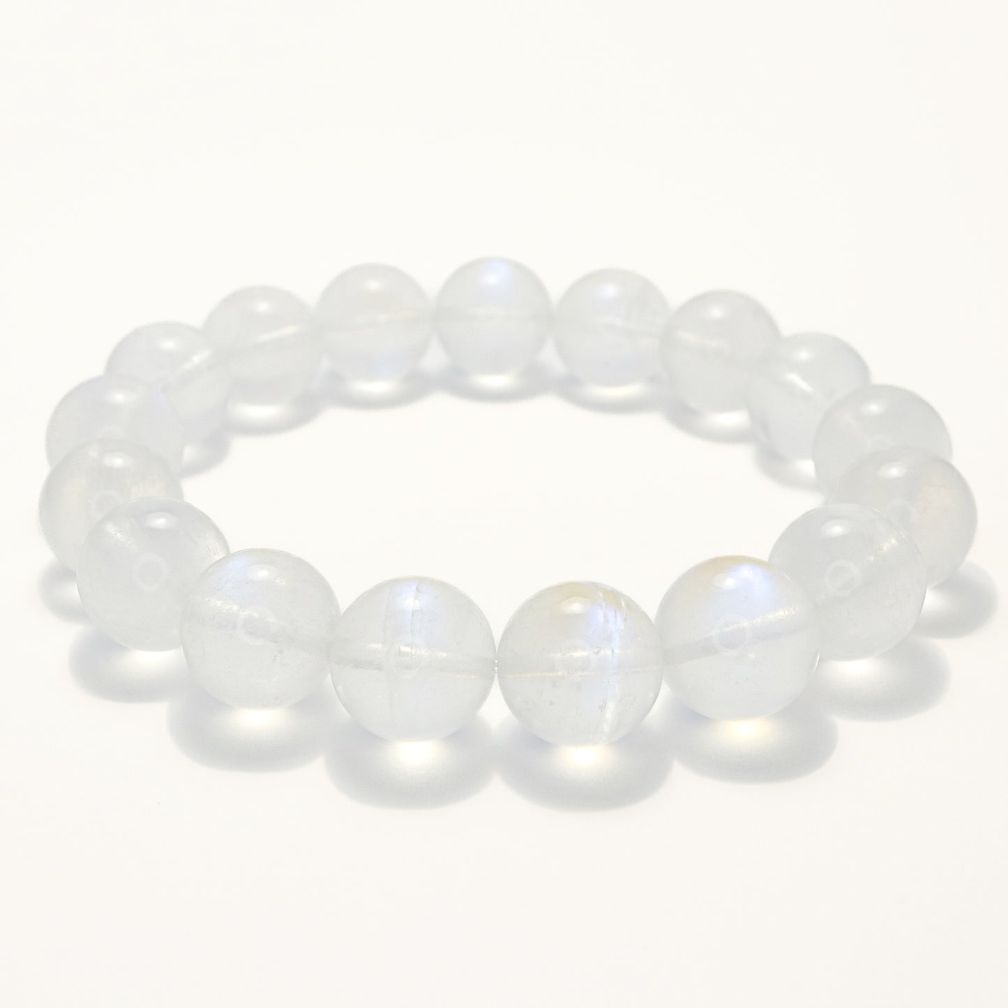 Ultra High Grade Natural Blue Shine Moonstone Bracelet (12-12.5mm)