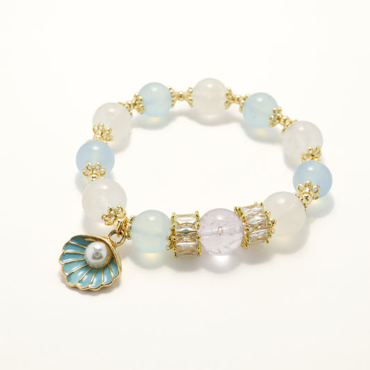 Atlantis Legacy - Amethyst Moonstone & Aquamarine Bracelet