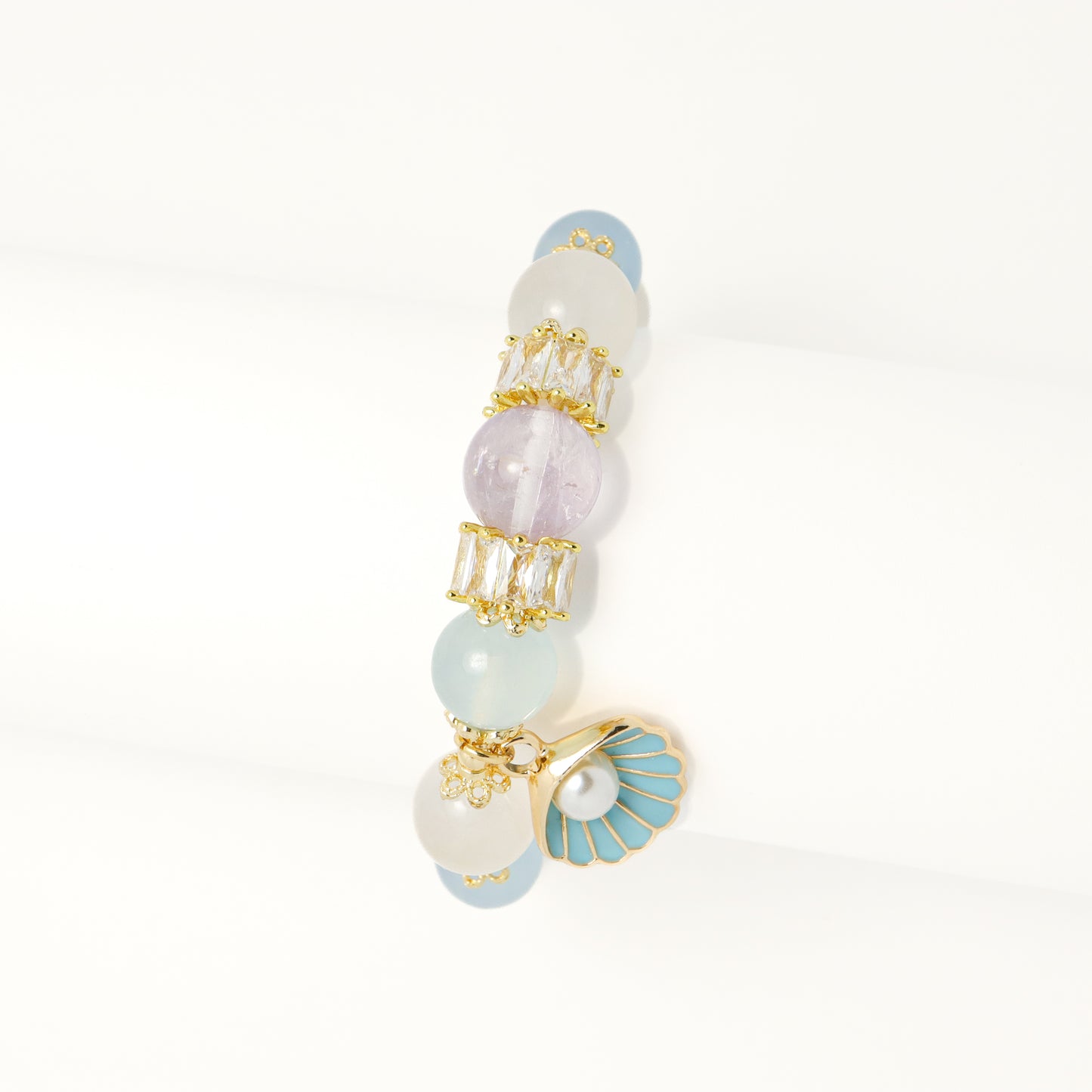 Atlantis Legacy - Amethyst Moonstone & Aquamarine Bracelet