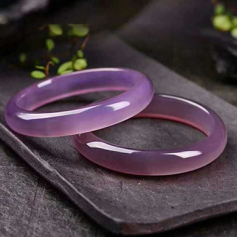 Royale Purple Ice Chalcedony Bangle Bracelet (Pre-Sale) (Some in Stock)