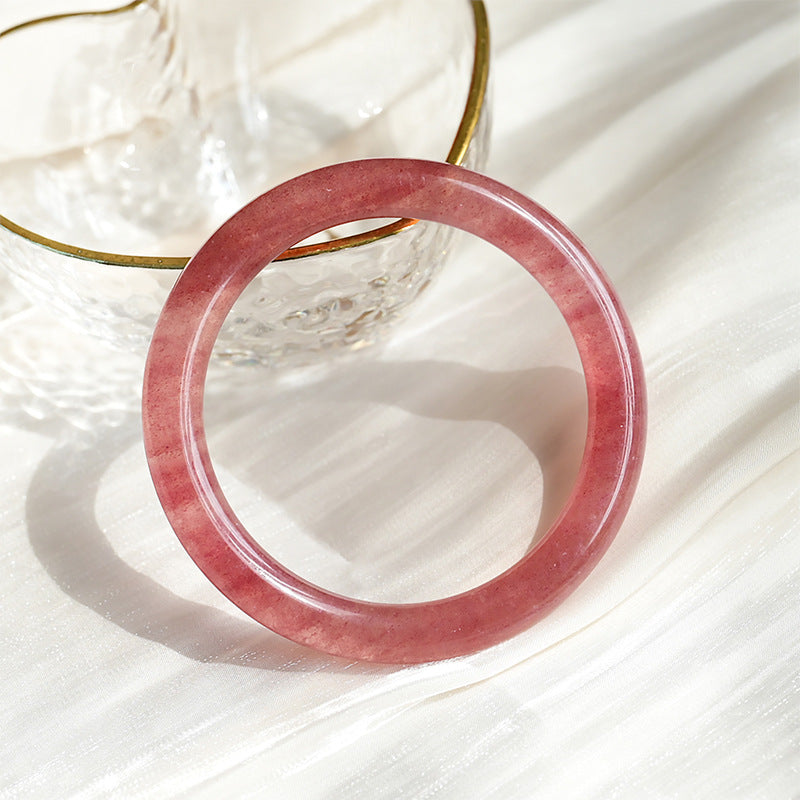 Sweet Love - Strawberry Quartz Bangle Bracelet (Pre-Sale) (Some in stock)