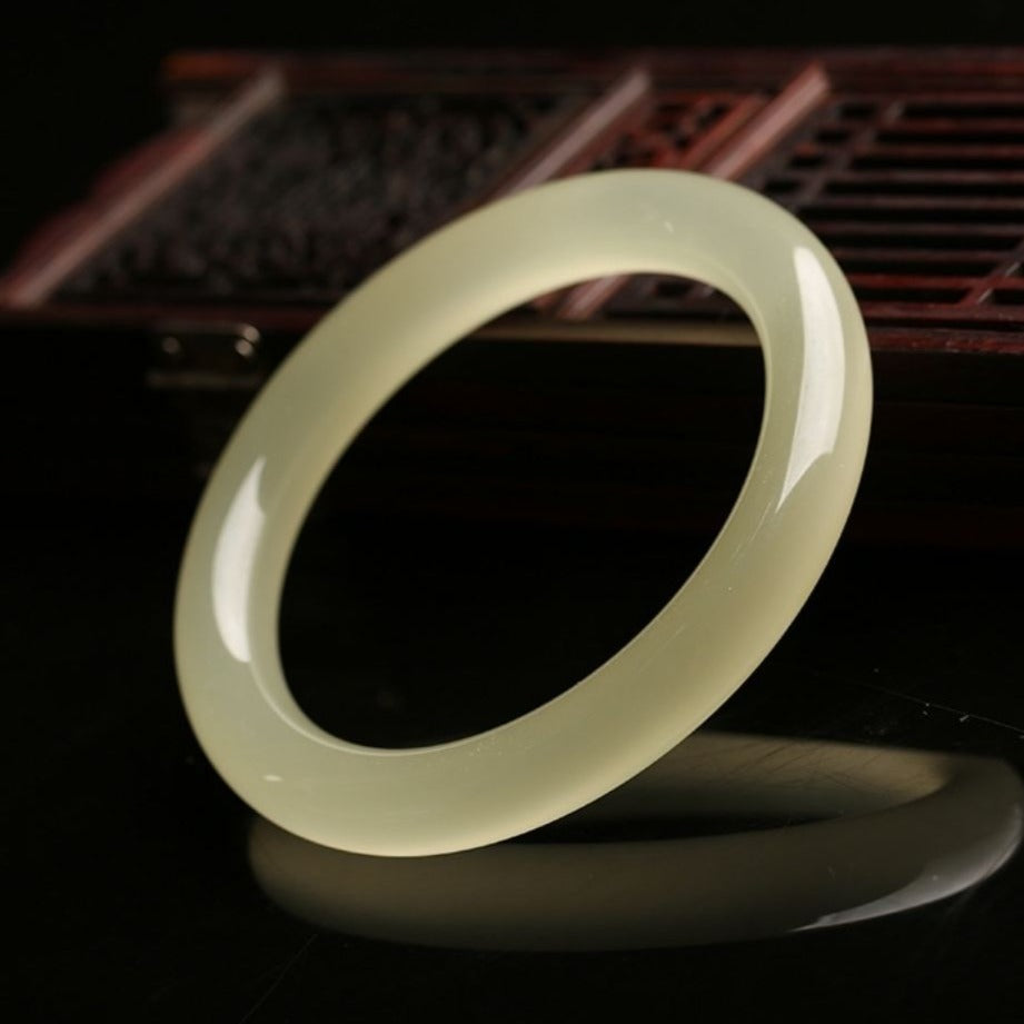 Mont Ice - Qingbai Jade Light Green Afghanistan Jade Bangle Bracelet (Pre-Sale) (Some in Stock)