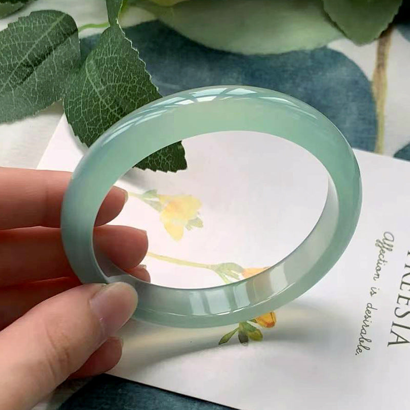 Mountain Breeze - Green Chalcedony Bangle Bracelet (Pre-Sale) (Some in Stock)