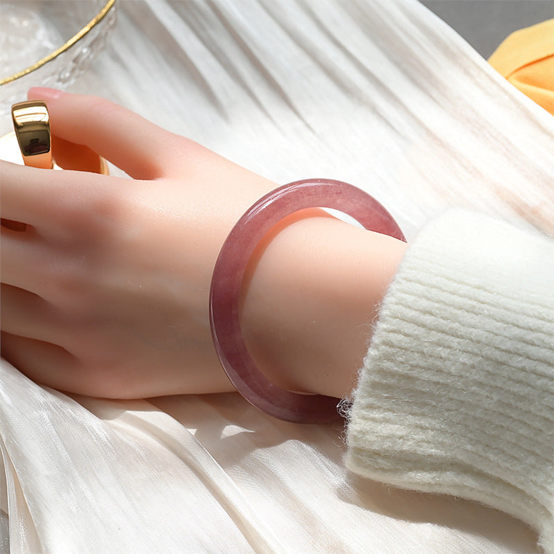 Sweet Love - Strawberry Quartz Bangle Bracelet (Pre-Sale) (Some in stock)