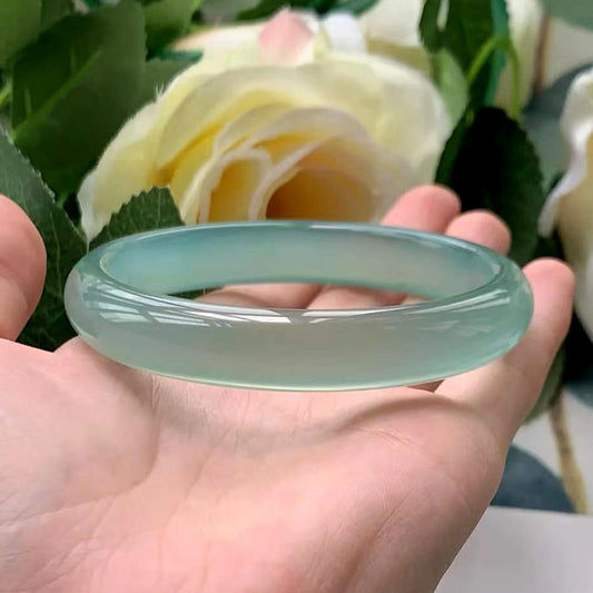 Mountain Breeze - Green Chalcedony Bangle Bracelet (Pre-Sale) (Some in Stock)