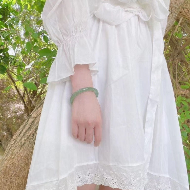 Sweet Youth - Green Strawberry Quartz Bangle Bracelet (Pre-Sale) (Some in Stock)