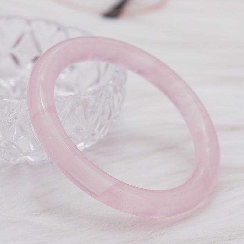 Rose Memory - Madagascar Rose Quartz Bangle Bracelet (Pre-Sale) (Some in Stock)
