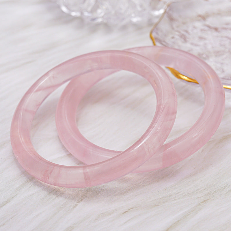 Rose Memory - Madagascar Rose Quartz Bangle Bracelet (Pre-Sale) (Some in Stock)