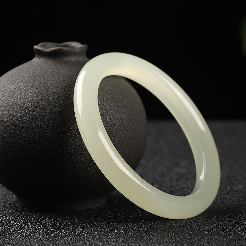 Mont Ice - Qingbai Jade Light Green Afghanistan Jade Bangle Bracelet (Pre-Sale) (Some in Stock)