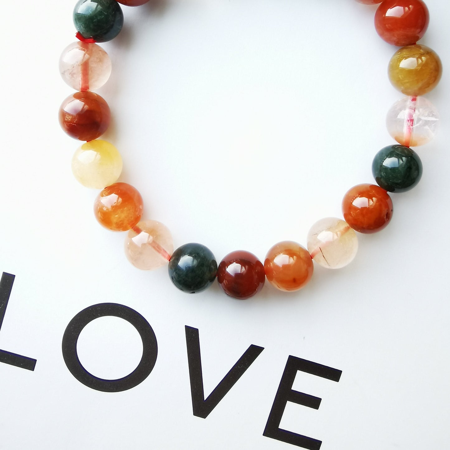 Fortune Bracelet with Rutilated Quartz & Agate