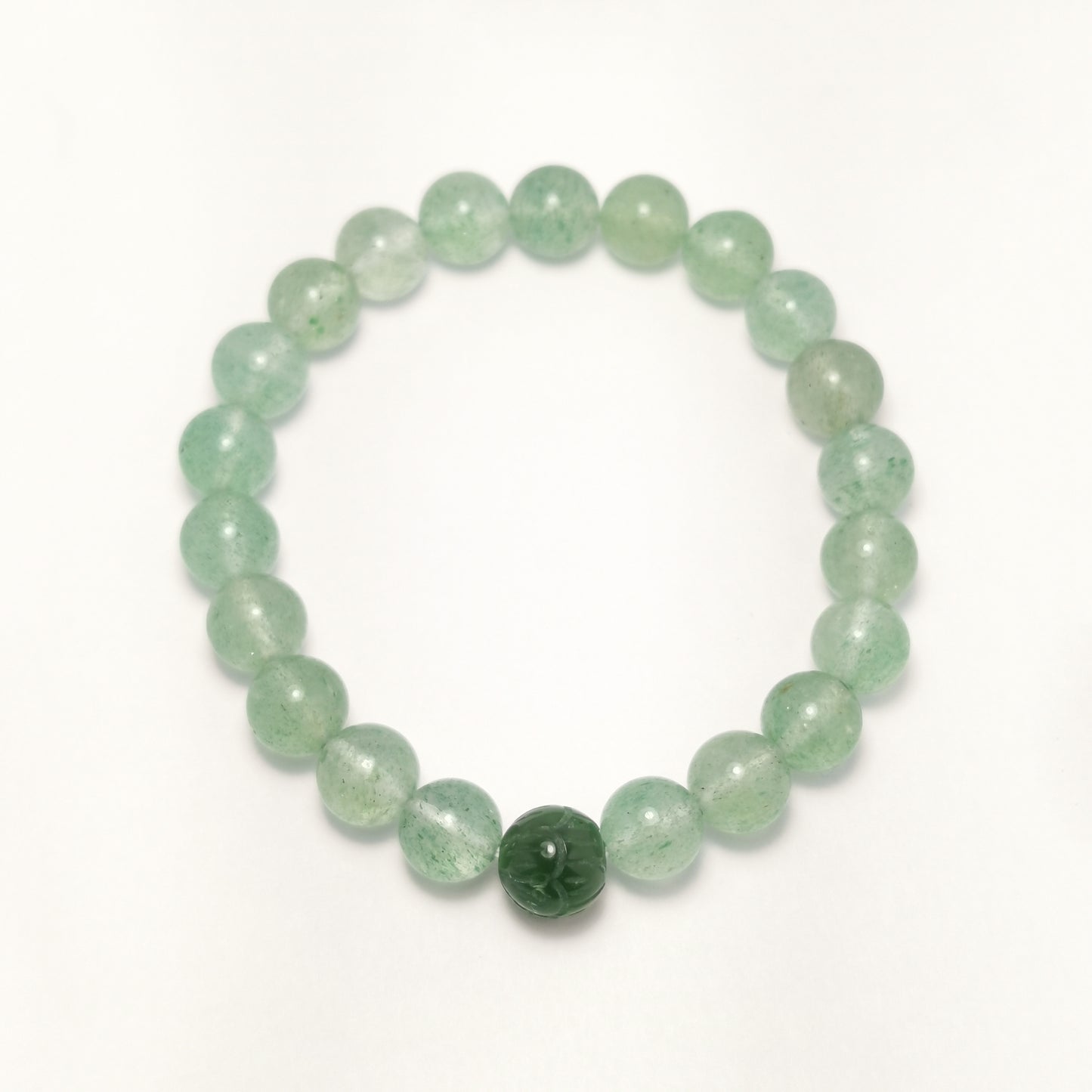 Green Fairy - Green Strawberry Quartz & Jade Bracelet