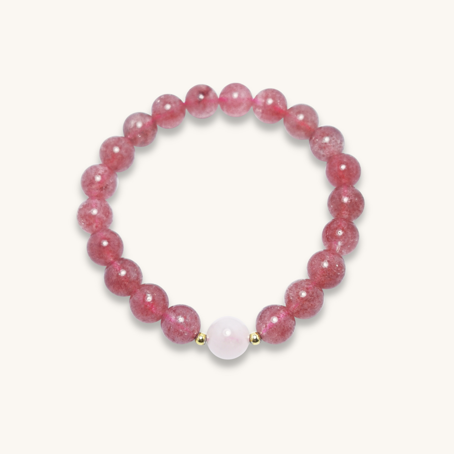 Crystal Love - Bracelet - Rose Quartz & Strawberry Quartz