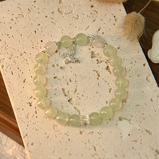 Prehnite & Blue Moonstone Bracelet - Moonlight Grove