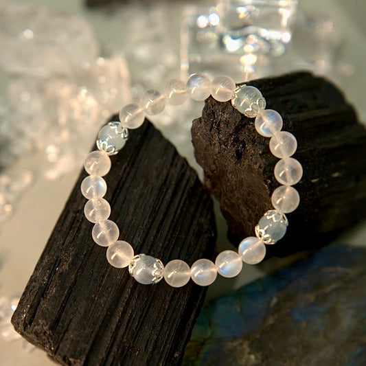 Blue Moonstone & Aquamarine - Lunar Tide