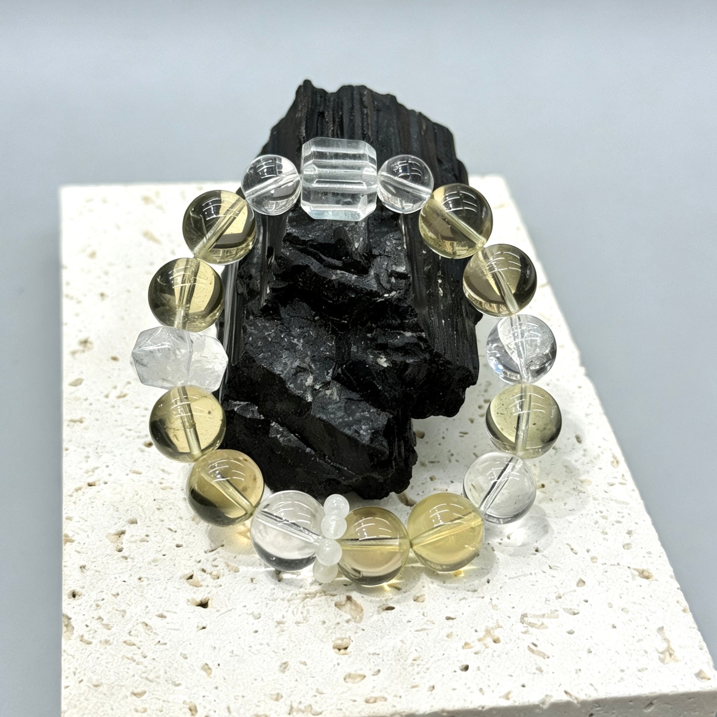 Citrine & Clear Quartz Bracelet - Crystal Honey