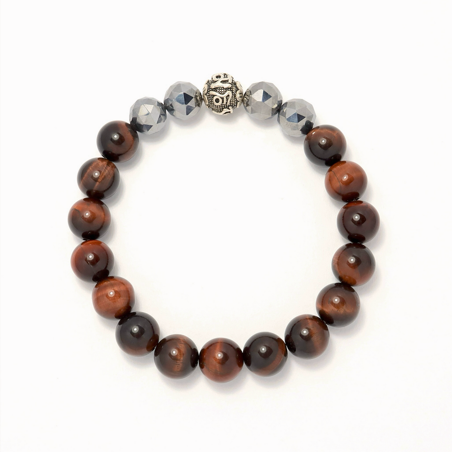 Dragon Pulse - Red Tiger’s Eye & Taiheci/Titanium-Terahertz-Magnetic Bracelet