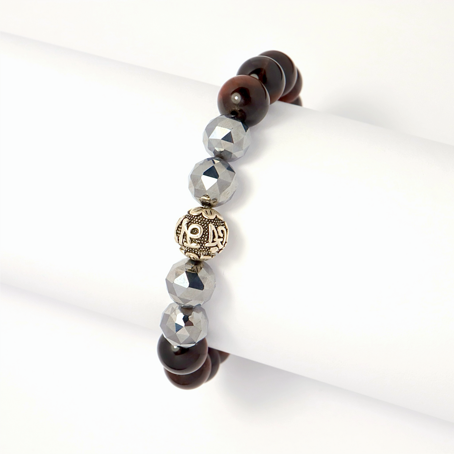 Dragon Pulse - Red Tiger’s Eye & Taiheci/Titanium-Terahertz-Magnetic Bracelet