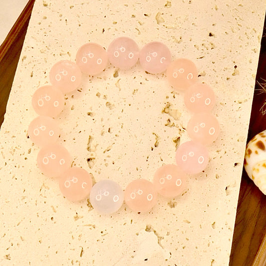 Rose Quartz & Blue Agate Bracelet - Tranquil Heart Harmony