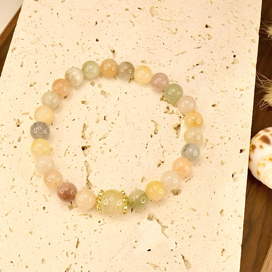 Rabbit Hair Quartz & Golden Rutilated Quartz Bracelet - Radiant Joy