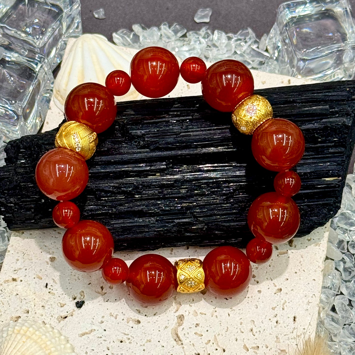Red Agate Bracelet - Flame Honor