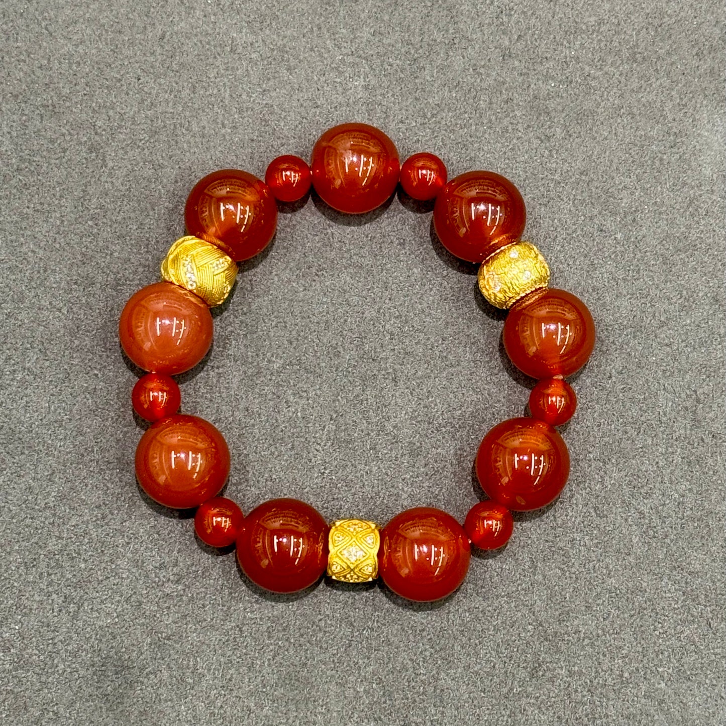 Red Agate Bracelet - Flame Honor