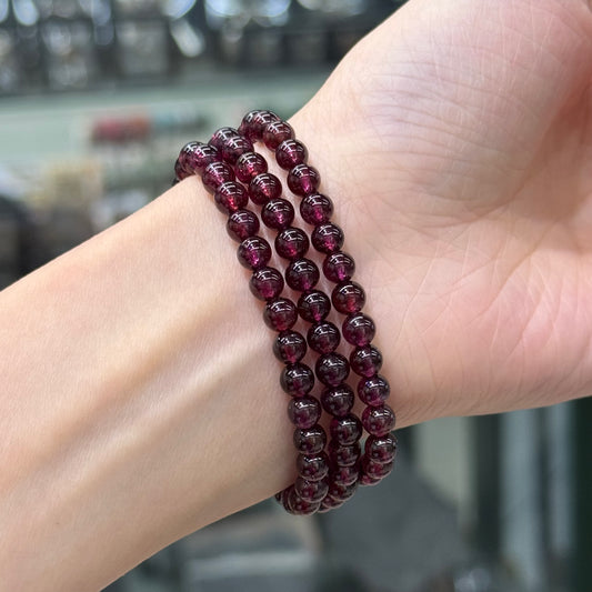 Rhodolite Garnet Bracelet (Icy-Translucent high quality) - Crimson Veil