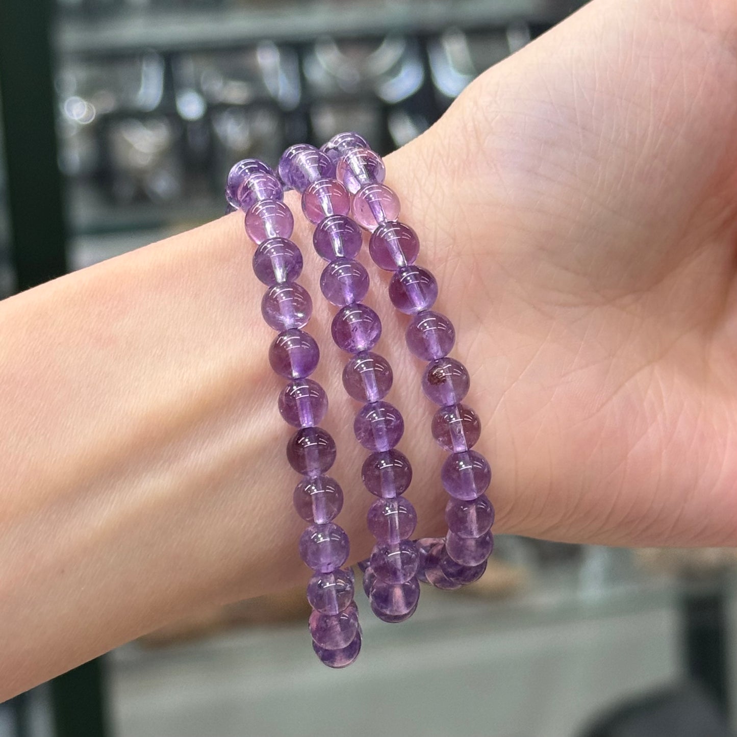 Brazilian Pale Grape-Lavender Amethyst Bracelet - Icy Grape
