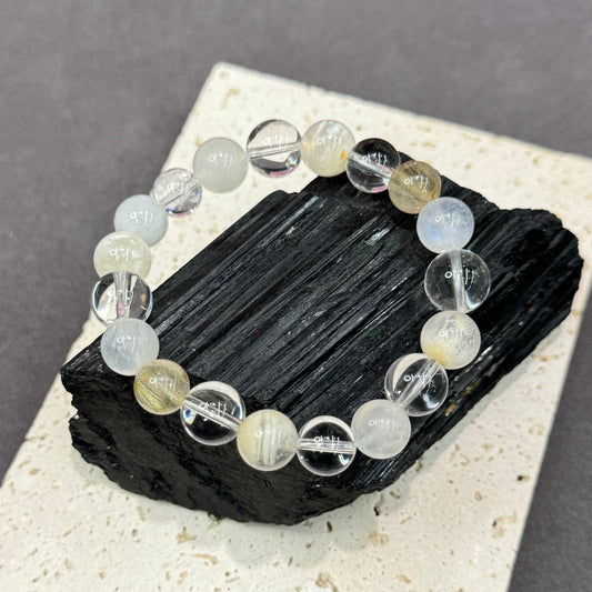 Metal Elemental Flow Multi-Gemstone Bracelet - “Pure. Focused. Unbreakable.”