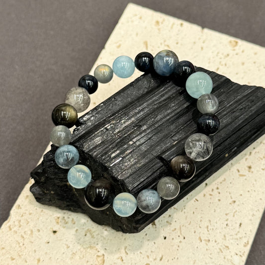 Water Elemental Flow Multi-Gemstone Bracelet – “As Vast as the Ocean, As Gentle as Water.”