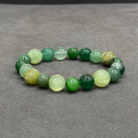 Wood Elemental Flow Multi-Gemstone Bracelet – “Rooted in Strength, Blooming with Life.”