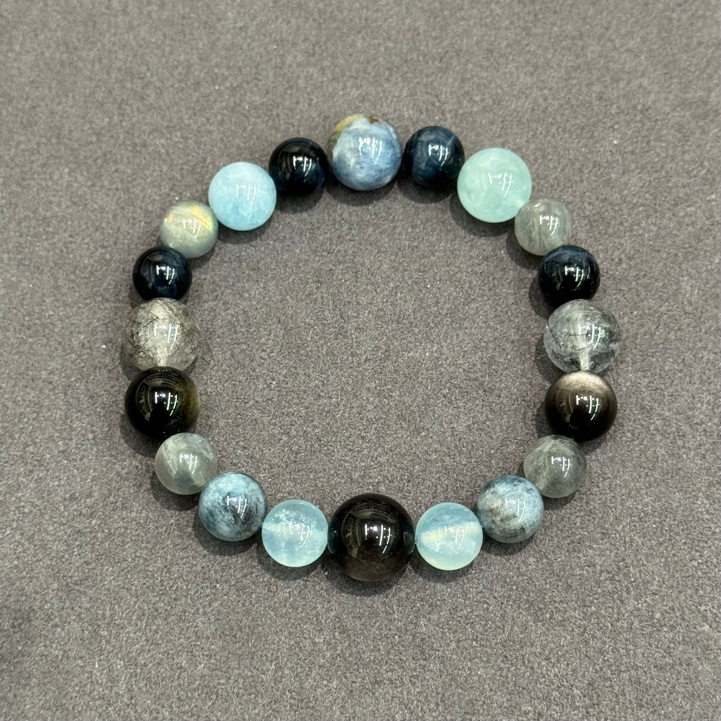 Water Elemental Flow Multi-Gemstone Bracelet – “As Vast as the Ocean, As Gentle as Water.”