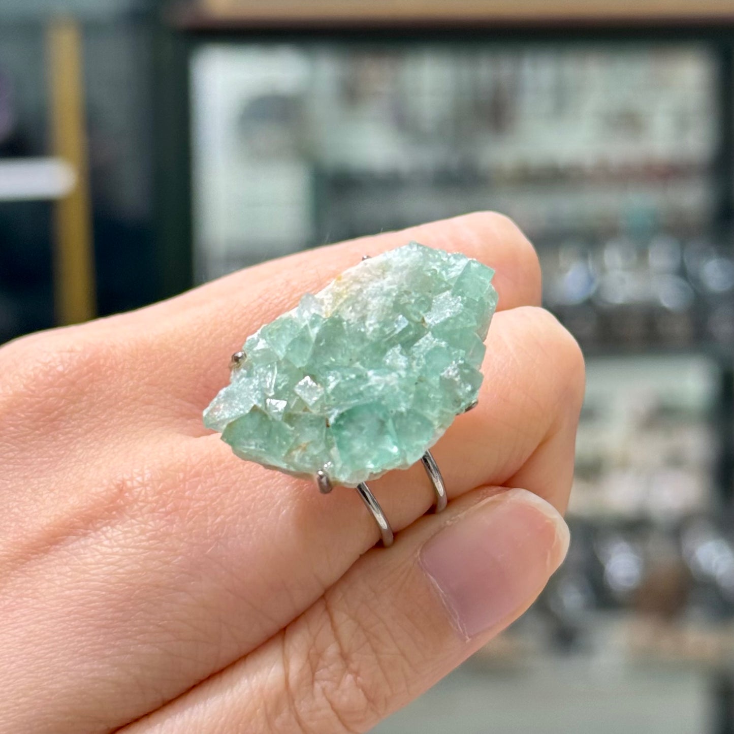 Fluorite · Adjustable Band Ring - Forest Vein