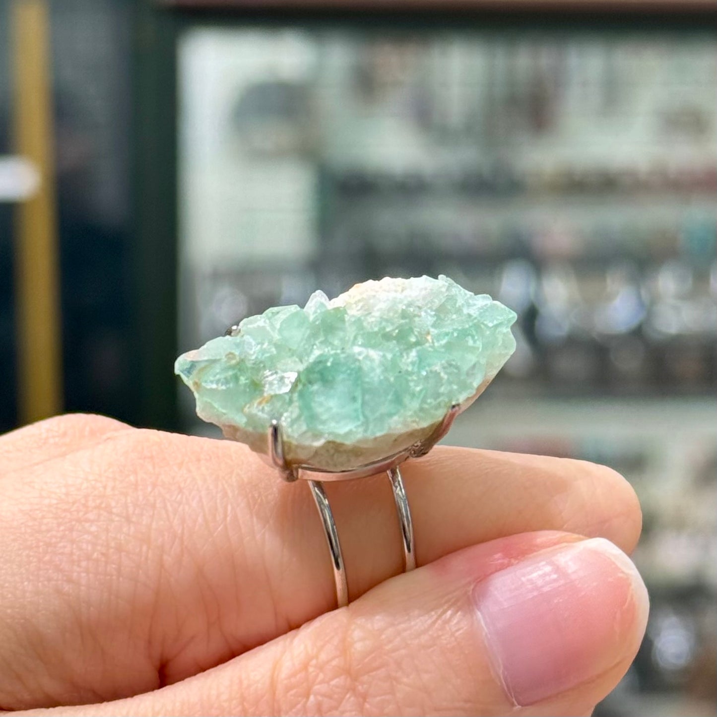 Fluorite · Adjustable Band Ring - Forest Vein