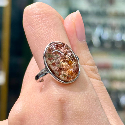 Autumn-Hued Phantom Quartz · s925 Silver · Adjustable Ring - Eternal Garden