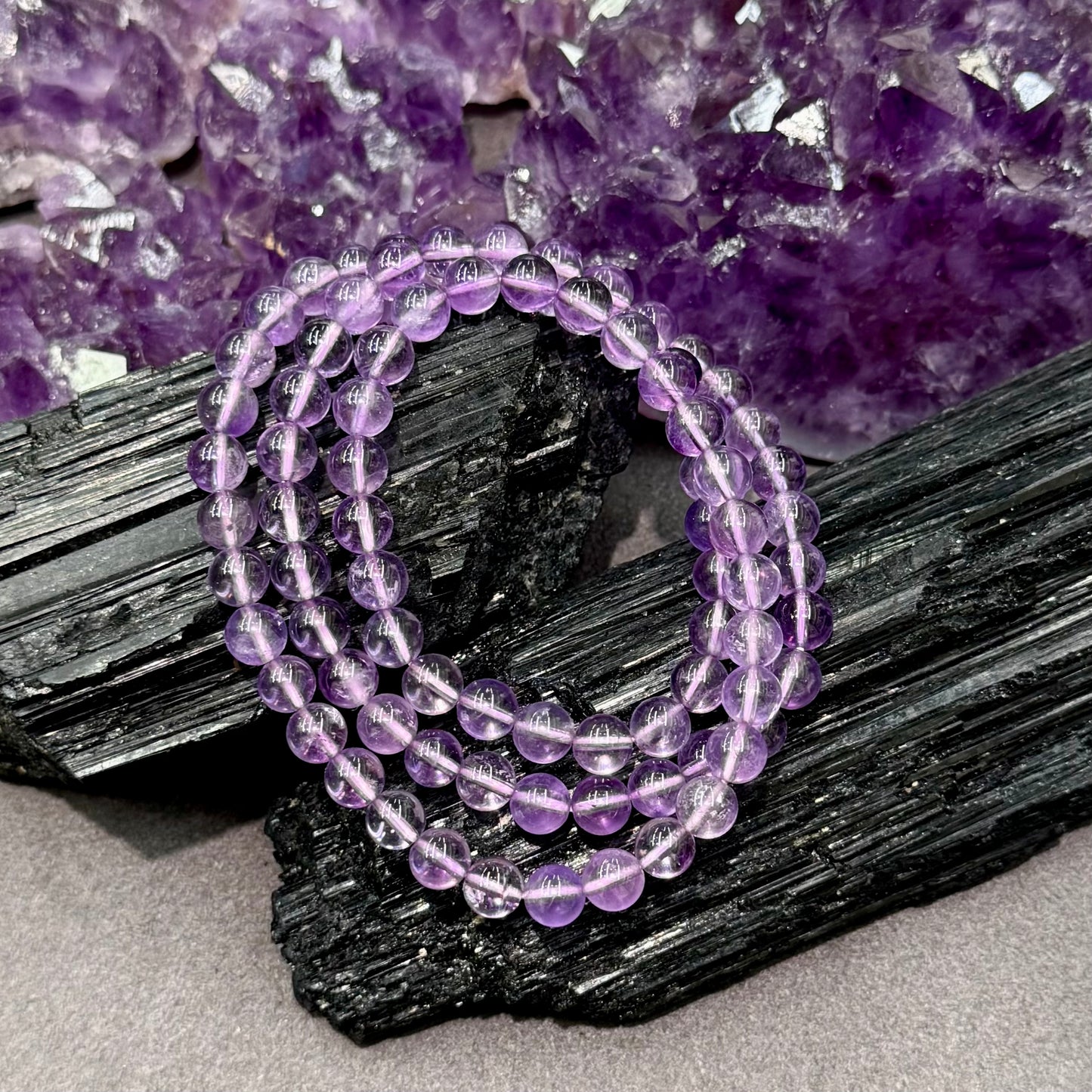 Brazilian Pale Grape-Lavender Amethyst Bracelet - Icy Grape