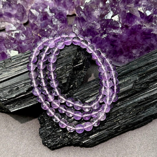 Brazilian Pale Grape-Lavender Amethyst Bracelet - Icy Grape