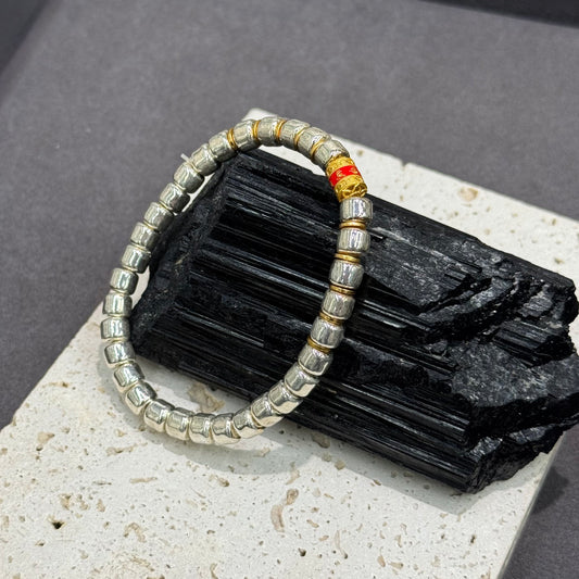 s999 Silver Dual-Tone Harmony Bracelet