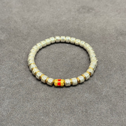 s999 Silver Dual-Tone Harmony Bracelet