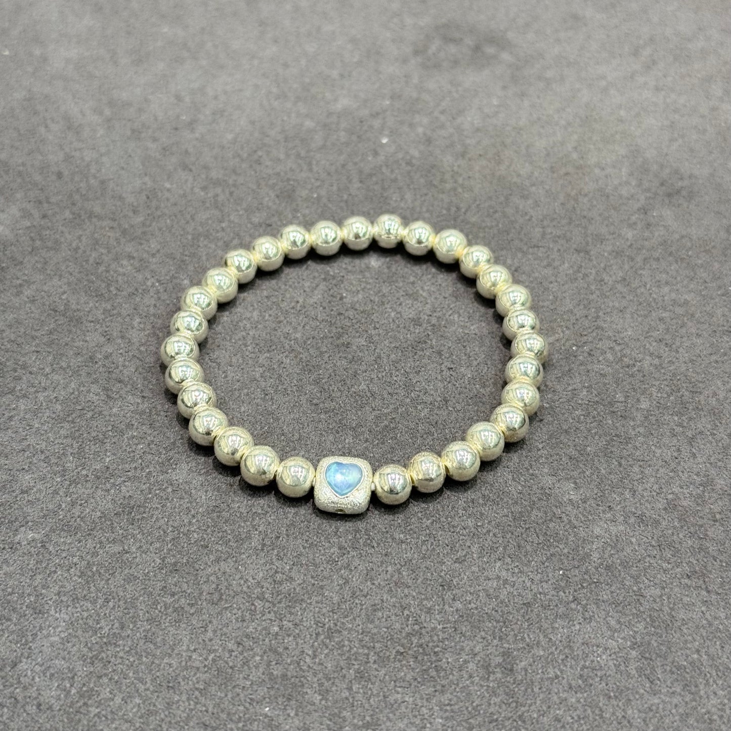 s999 Silver & Aquamarine Treasure Box Bracelet