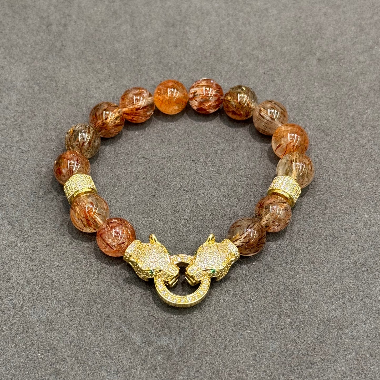 Black Gold Super 7 Quartz Bracelet - Black Gold Power