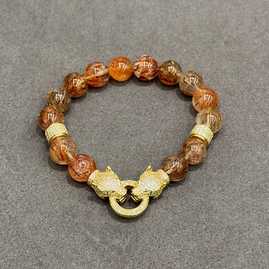 Black Gold Super 7 Quartz Bracelet - Black Gold Power