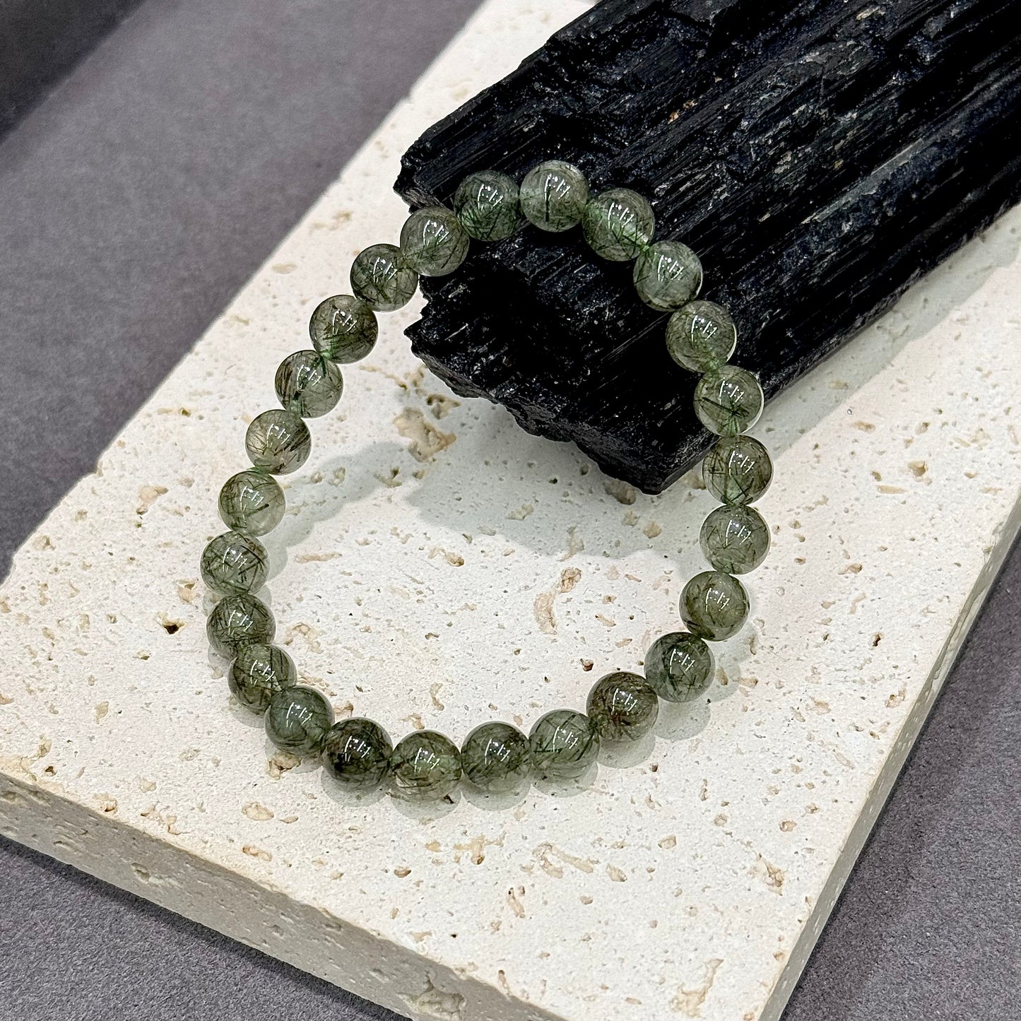 Green Rutilated Quartz Bracelet - Energy & Prosperity