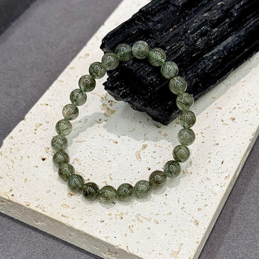 Green Rutilated Quartz Bracelet - Energy & Prosperity