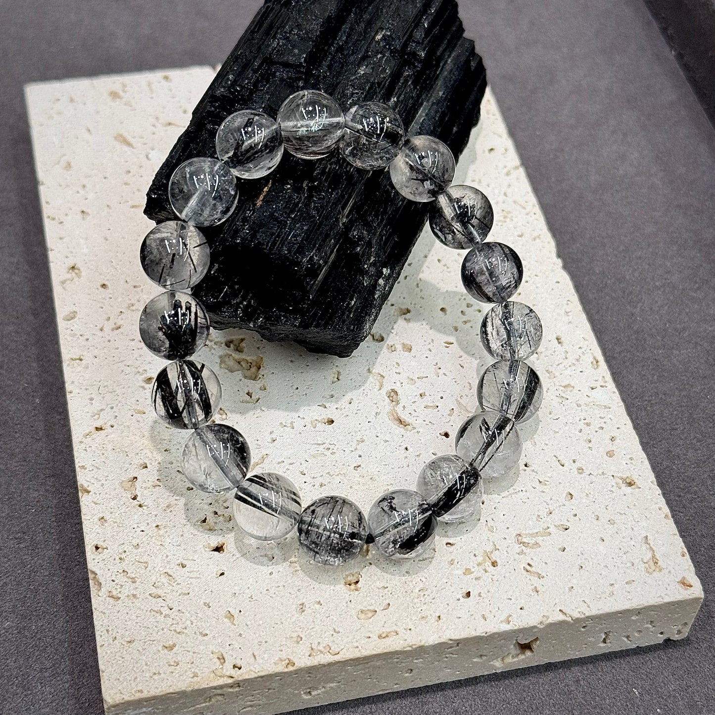 Black Rutilated Quartz Bracelet - Black Guardian