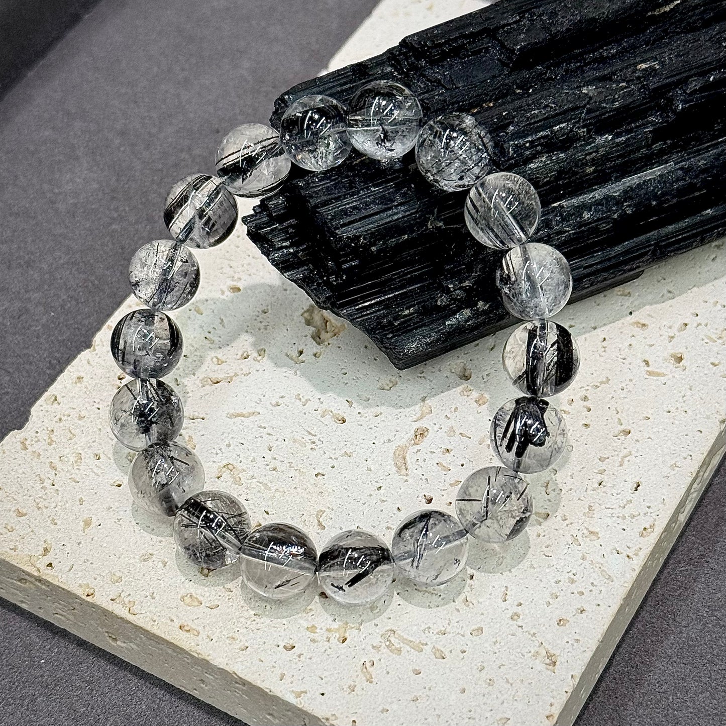 Black Rutilated Quartz Bracelet - Black Guardian