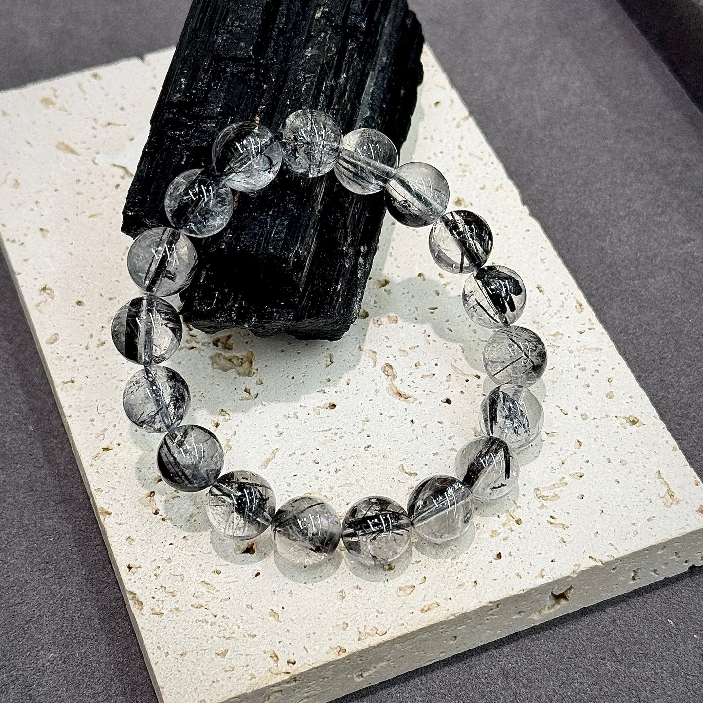Black Rutilated Quartz Bracelet - Black Guardian